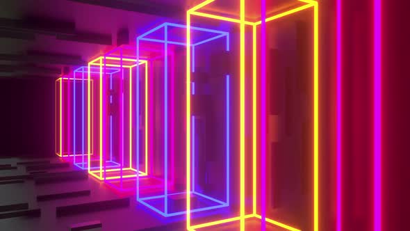Cube Neon Land 02 4k
