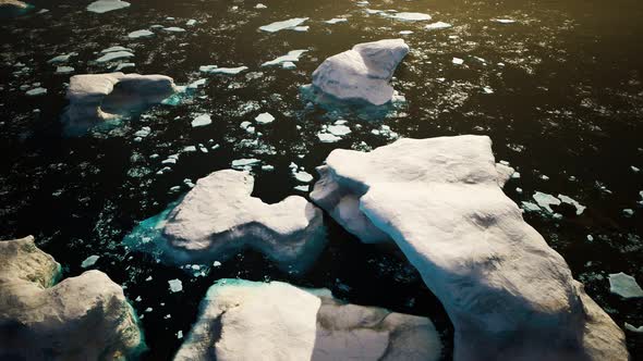 Ice Icebergs in Greenland at Summer alt