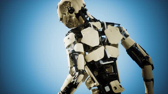 Scifi Robot Woman Animation in the Digital World of the Future alt