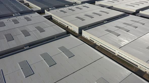 Factory building in city alt