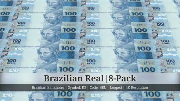 Brazilian Real | Brazil Currency - 8 Pack | 4K Resolution | Looped alt
