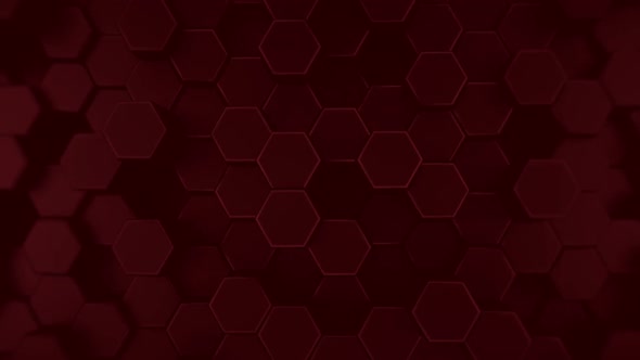 3d Red Hexagon Background