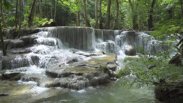 Huai Mae Khamin Waterfall, sixth level, Kanchanaburi, Thailand