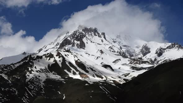 Snow Covered Mountain Kazbek