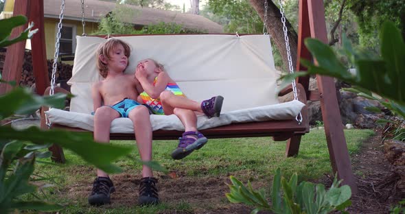 Enjoying A Swing Together