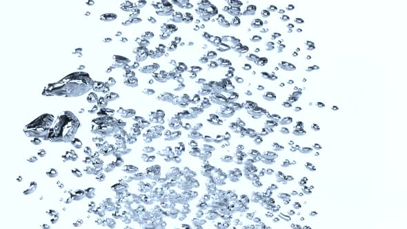 Super Slow Motion Shot of Water Bubbles at 1000Fps. alt