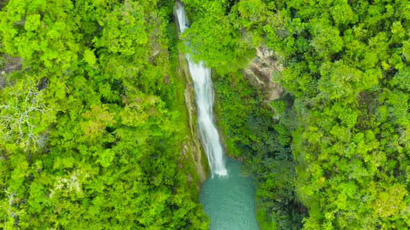 Beautiful Tropical Waterfall Philippines Cebu alt