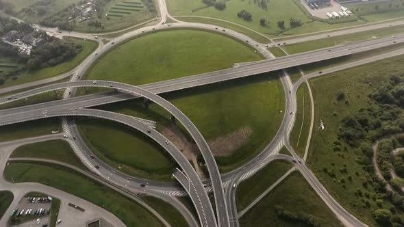 Aerial Road Ring Traffic