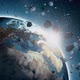 asteroid belt orbiting planet earth - VideoHive Item for Sale
