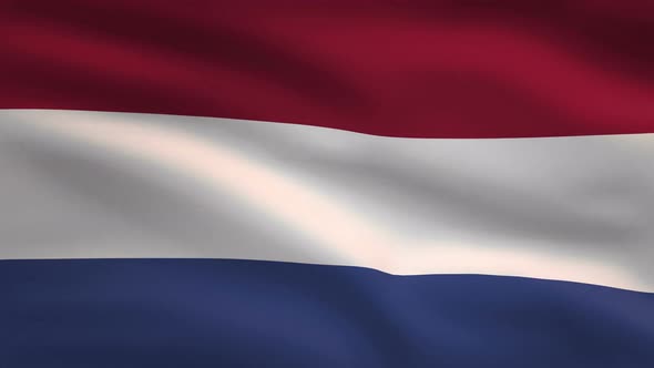 Netherlands Windy Flag Background 4K alt