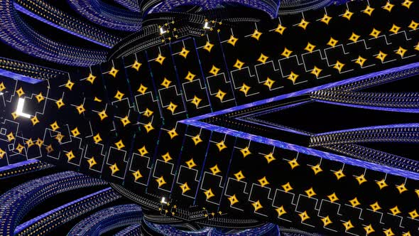 VJ Loop Magic Rotation of Abstract Rings alt