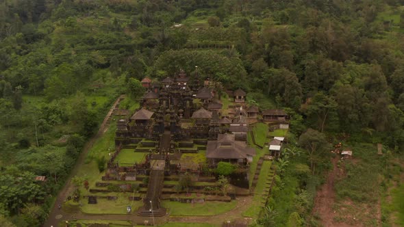 Old Religious Buildings at Besakih Hindu Temple in Bali Indonesia alt