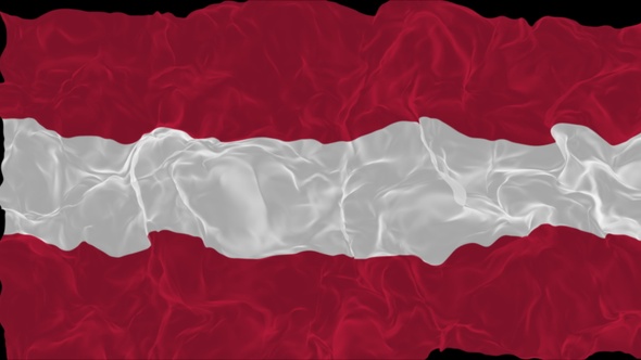 flag Austria turns into smoke. State weakening concept a crisis, alpha channel alt