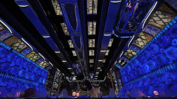 Timelapse of Elevators in Trade Centre or Cruise Ship alt