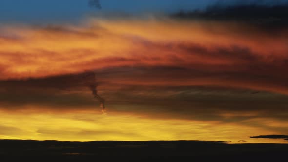 Brilliant Golden Sunrise and Clouds Timelapse