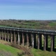 Passenger Train on Bridge Drone 4K - VideoHive Item for Sale