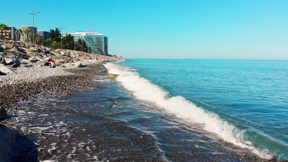 Crystal Clear Black Sea Water On The Beach alt