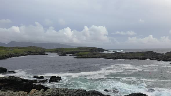 Aerial View of the Coastline at Daros in County Donegal - Ireland alt