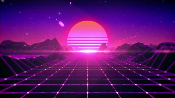 80's Retro Background, Motion Graphics | VideoHive