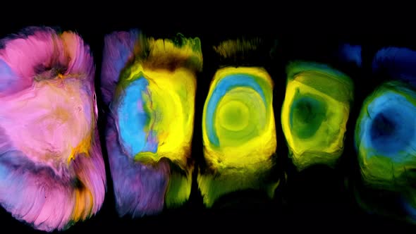 Close Up of Different Mix Color Paint alt