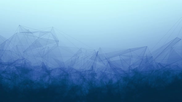 Looped Abstract Polygons on Blue Gradient Background