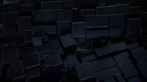 Loop Abstract Black Blocks Background