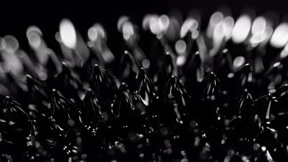 Super Slow Motion Macro Shot of Magnetic Liquid Ferrofluid in Motion at 1000Fps alt