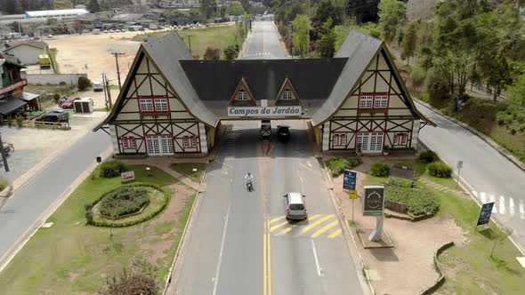 Aerial view of the city of Campos do Jordao. Important tourist site alt