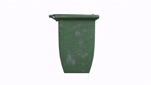 recycle trash can 3d object rotating loop