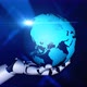 Earth Globe In Robotic Hand Background 4K - VideoHive Item for Sale