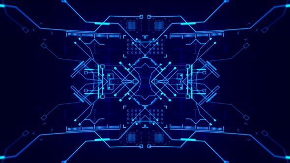 Sci-Fi Cyber Tunnel HUD Loop alt