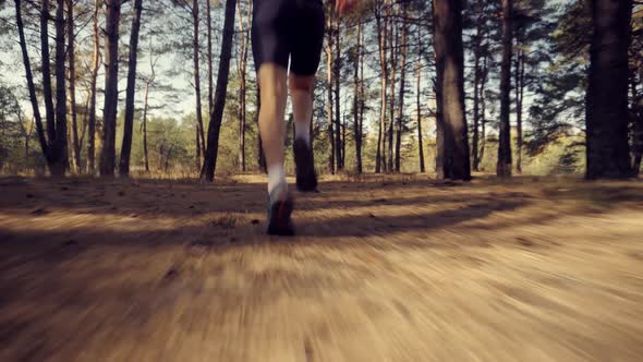 Triathlete Running, Sprinting And Endurance Workout Training. Marathon Runner Jog On Park. alt