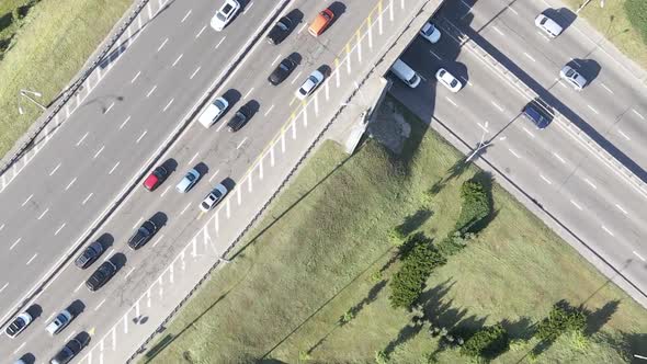 Kyiv, Ukraine Road junction Vertical video alt