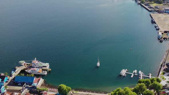 AH - Aerial View Of Port In Sabang Bay 03