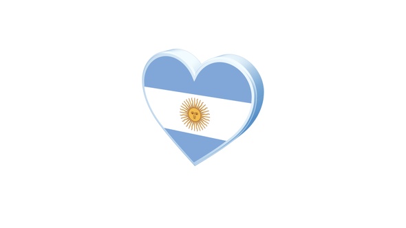Argentina Flag Heart Shape alt