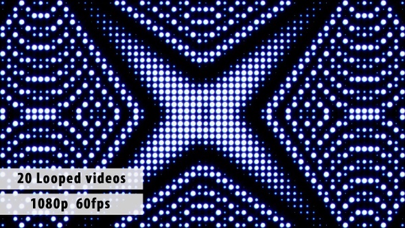 Blue Twinkling Lights Vj Background 1