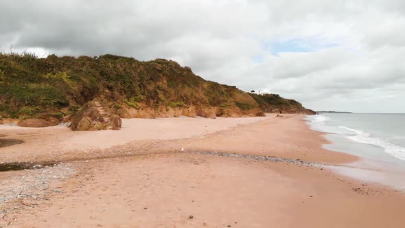 Wexford, Ireland - Aerial view of Ballymoney beach alt