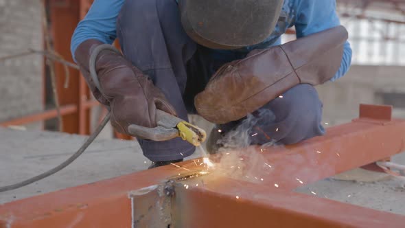 Welding at a Construction Site