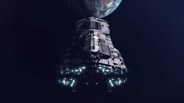 Massive Capital Ship Approaching Planet Earth