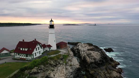 Drone Video Over Portland Head Lighthouse alt