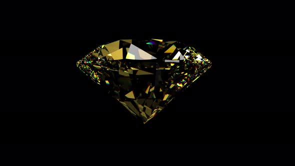 3D yellow sapphire Diamond rotation