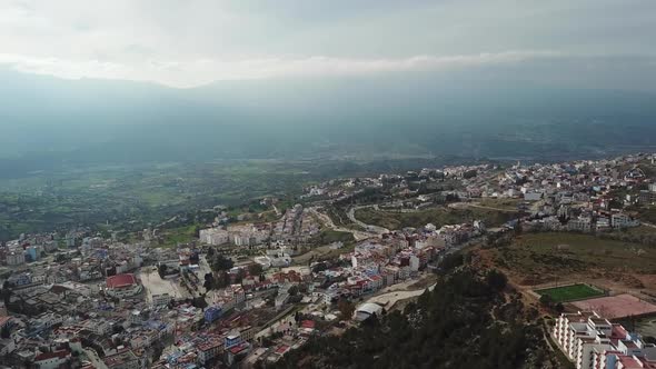 Aerial View of Medina Blue Old City Chefchaouen alt
