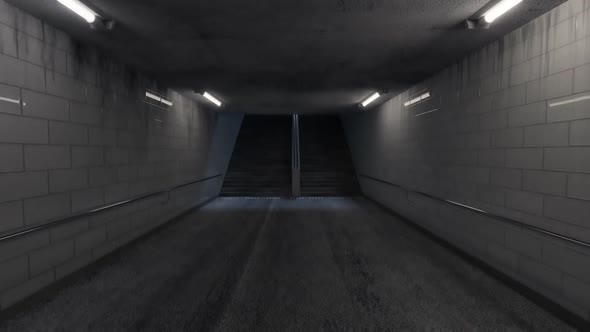 Darken Underpass With Flickering Lights
