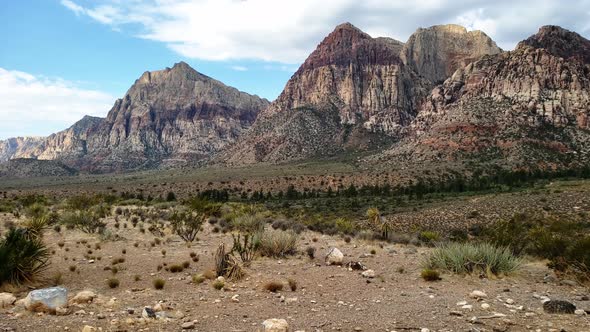 Red Rock Canyon National Conservation Area panning west alt