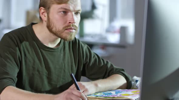 Freelance Illustrator Working at Home alt