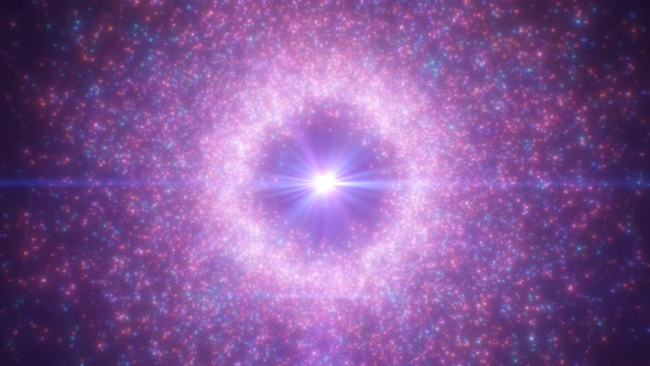 Glitter Sparkle Spinning Particle Vortex Spiral of Bright Glow Stars - 4K alt