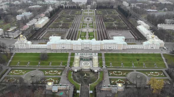 Aerial View of Peterhof Palace SaintPetersburg Russia alt
