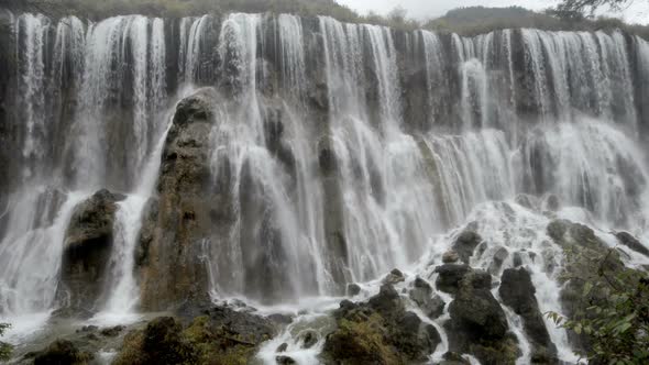 Autumn View of the Jiuzhaigou Valley Waterfalls