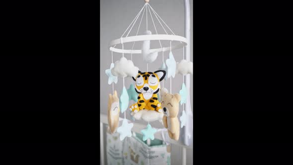 Baby Musical Crib Mobile with Hanging Rotating Toys alt