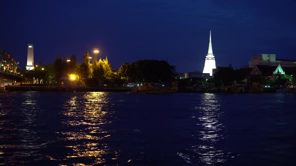 Traditional asian culture at night light in city Bangkok alt